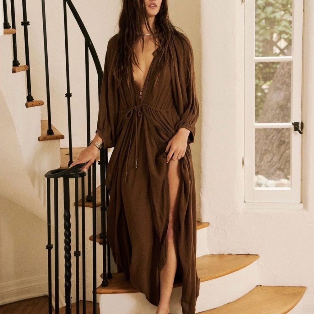 Free People Brown Maxi Dress